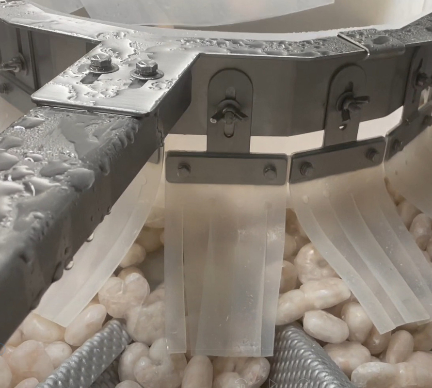 SS 304 Weigher παγωμένο βάρος 200g~1500g στόχων συστημάτων συσκευασίας εργαστηρίων γαρίδων μηχανών συσκευασίας