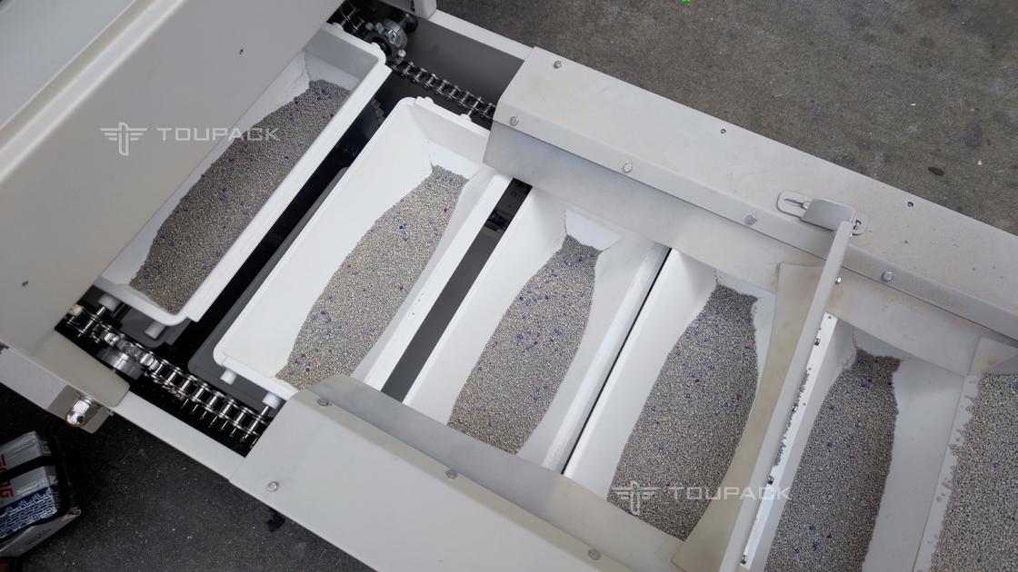 Αυτόματος κόκκος 14 4KG 10KG 18KG επικεφαλής Weigher μηχανή συσκευασίας πλήρωσης τσαντών απορριμάτων γατών