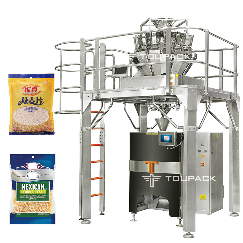 5000g Weigher Multihead ικανότητας πάχος ταινιών μηχανών συσκευασίας 220V 50Hz 0.040.08mm