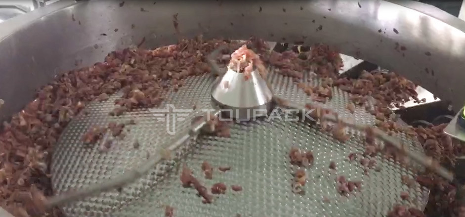 14 επικεφαλής Weigher 2.0KW βιδών κομματιασμένη 410kg μηχανή ζυγίσματος και συσκευασίας φρέσκου κρέατος χοιρινού κρέατος
