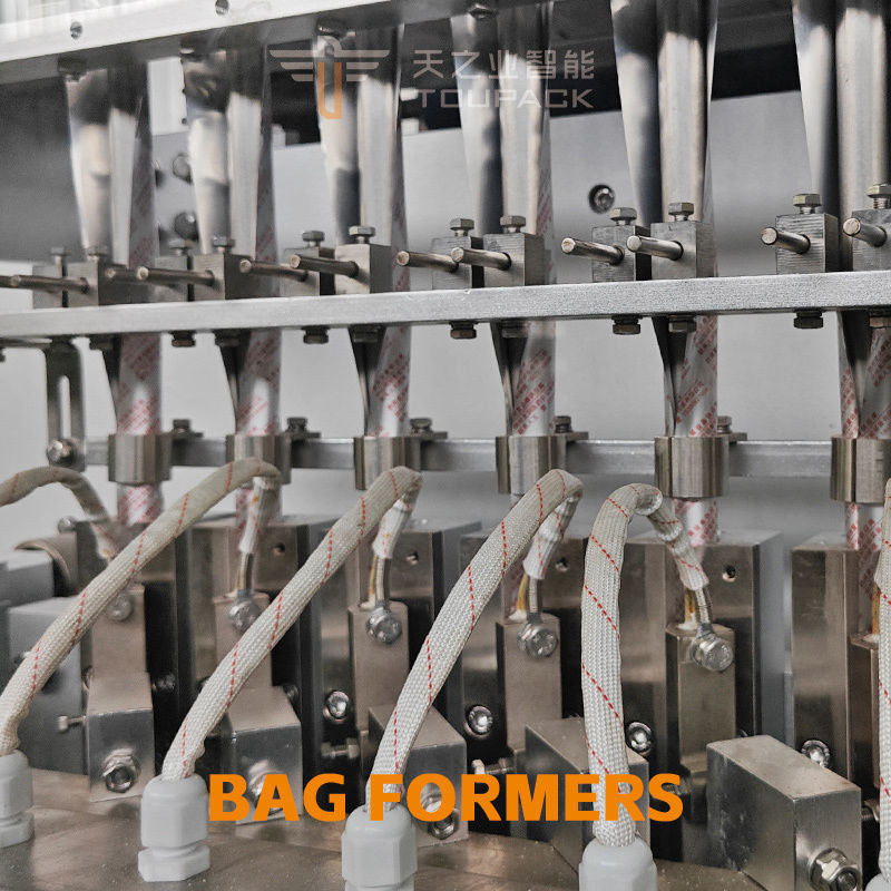 Πλήρως αυτόματη μηχανή συσκευασίας και συμπλήρωσης κετσαπούκ VFF Multi Track Vertical 4 Sides Seal Sachet Tomato Sauce συσκευασία