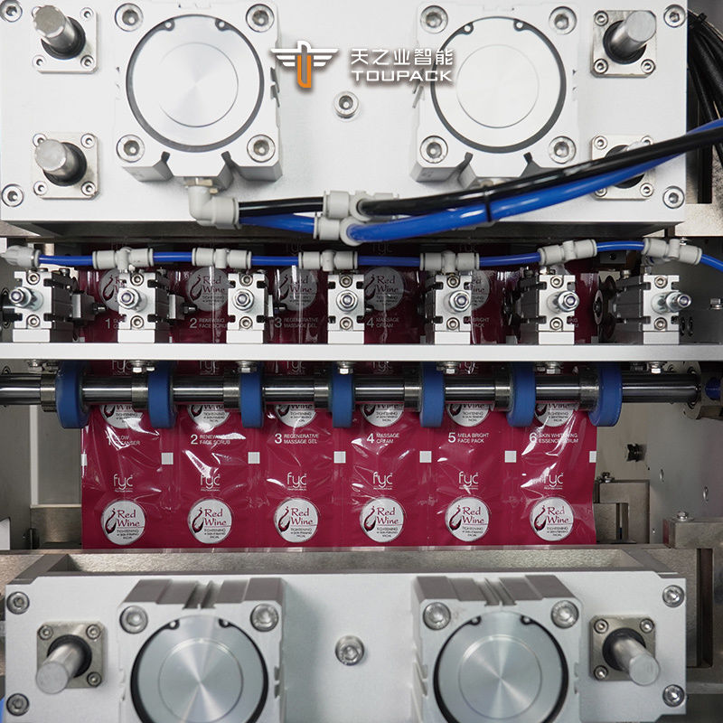 Αυτόματη μηχανή συσκευασίας για ζελέ γλυκόζης σε υγρή μορφή, σε στικ, σακουλάκια ακανόνιστου σχήματος, κάθετης μορφής, με σφράγιση 4 πλευρών, για συσκευασία σάλτσας ντομάτας