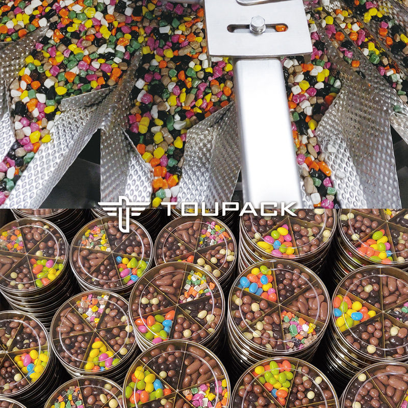 Αυτοκίνητο Stand Up Pouch Doypack ζυγίζοντας συσκευασία κόκκους φιστίκια καζού καρπούζια Multihead ζυγιστή μηχανή πλήρωσης