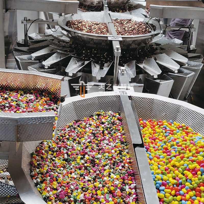 Αυτοκίνητο Stand Up Pouch Doypack ζυγίζοντας συσκευασία κόκκους φιστίκια καζού καρπούζια Multihead ζυγιστή μηχανή πλήρωσης