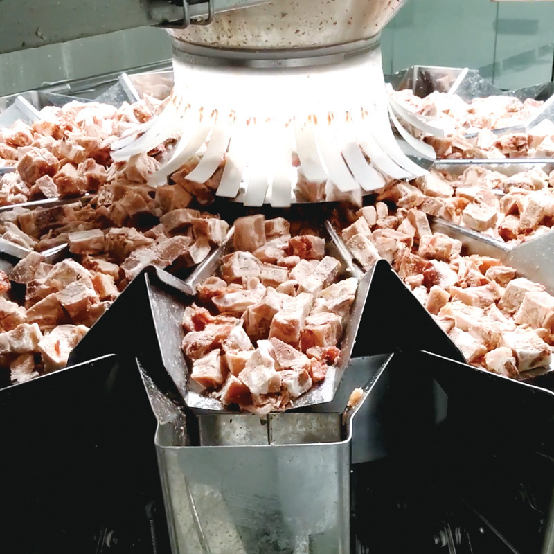 1kg 2kg Κοτόπουλο Πουλερικά Νουγκέτ φτερά Κρέας Προετοιμασμένη τσάντα Πολυκεφαλής ζυγός Στάσου τσάντα περιστροφική συσκευή συσκευασίας σφραγίδας