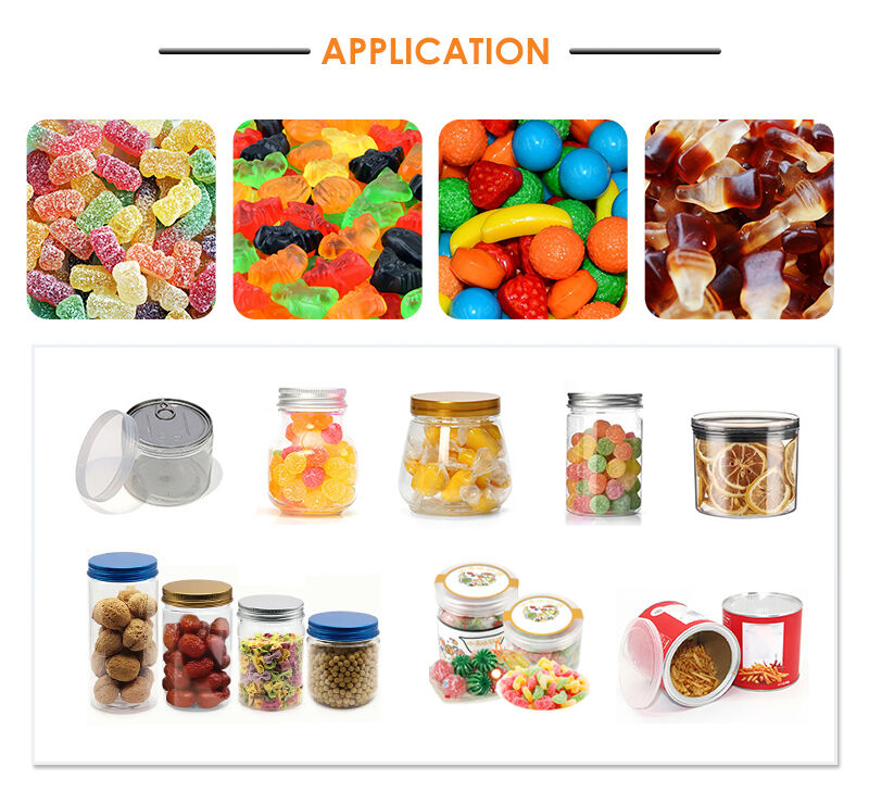 CE Εργοστάσιο Προσαρμόσιμη Αυτόματη Γραμμή Παραγωγής Γεμίσματος και Σφράγισης Τσιπς και Καραμέλας Μηχανή Συσκευασίας Σνακ για Βάζο/Μπουκάλι/Κονσέρβα