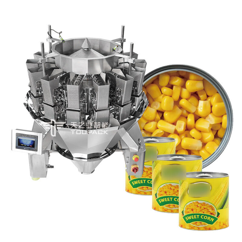 Multihead Weigher Snack Jar Filling Line For Crispy Snacks PET Container & Paper Tube Packaging