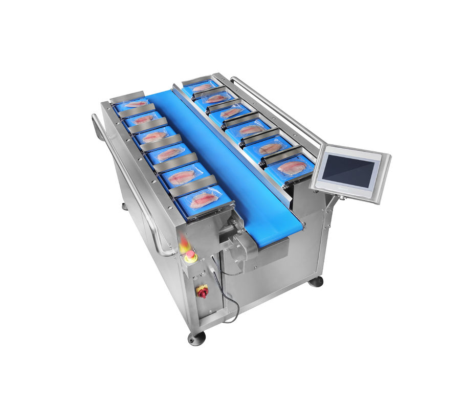 TOUPACK 12 επικεφαλής Weigher ζωνών 30WPM Weigher ζωνών μεταφορέων συστημάτων για τα θαλασσινά