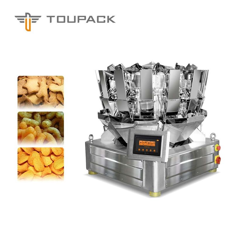 120bag/Min υψηλή Weigher Multihead ακρίβειας μηχανή συσκευασίας για τις στεφάνες τυριών και κρεμμυδιών