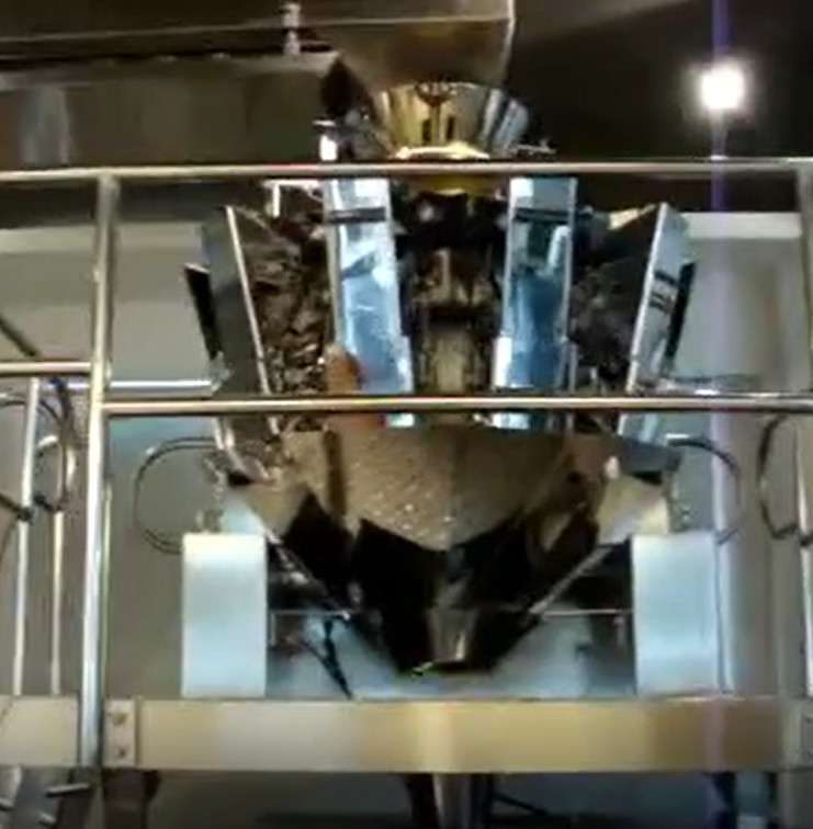 60BPM 10 επικεφαλής Weigher Multihead για τα τσιπ 5L 2,5 Λ 1,6 Λ πρόχειρων φαγητών