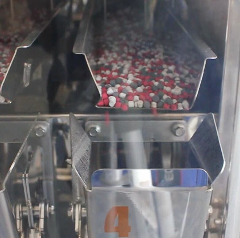 0.8KW 200g 4 επικεφαλής Weigher 0.5L γραμμική μηχανή συσκευασίας 80 P/M