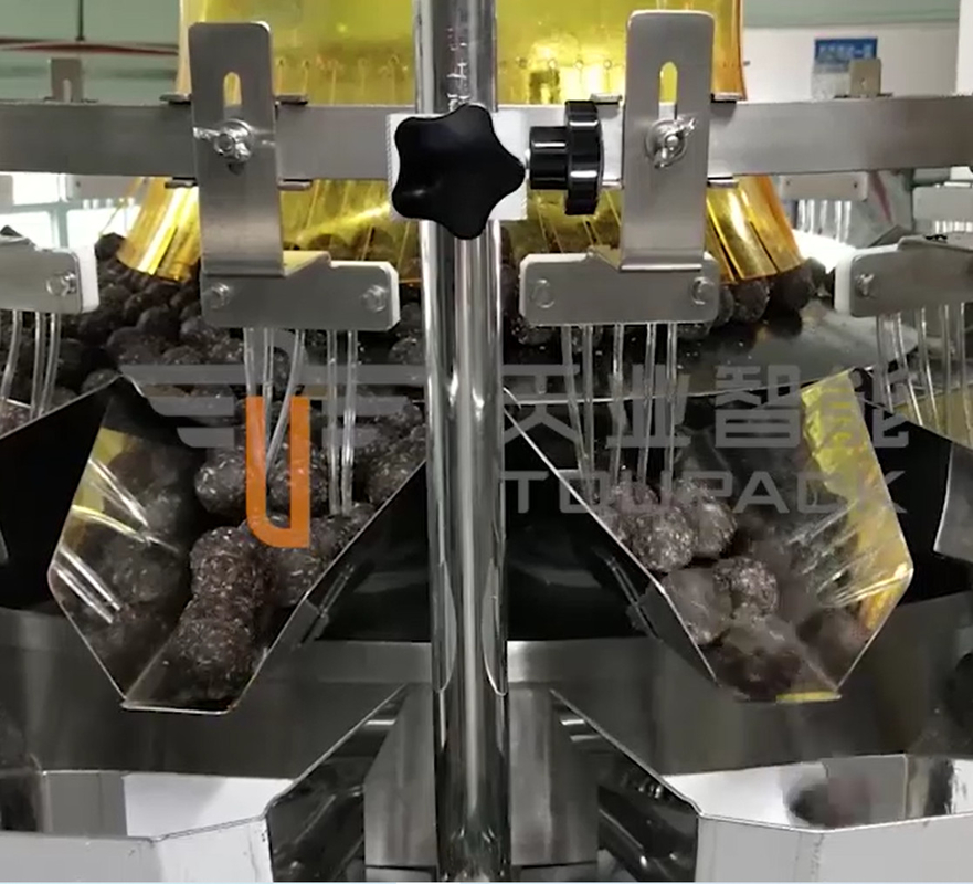 Weigher 1.5K 28 Heppers 2.5L Multihead μηχανή συσκευασίας για τη σοκολάτα φλυτζανιών