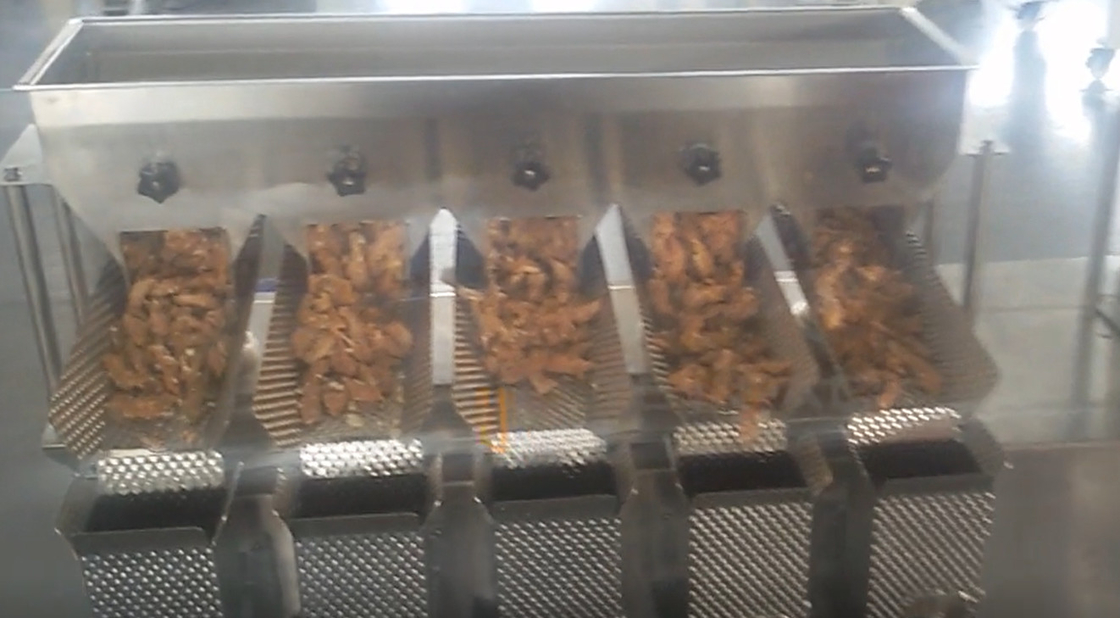 Πολυ επικεφαλής Weigher ελέγχου MCU για το μαγειρευμένο γεμίζοντας γρήγορο φαγητό 50 κρέατος τσάντα/λ.
