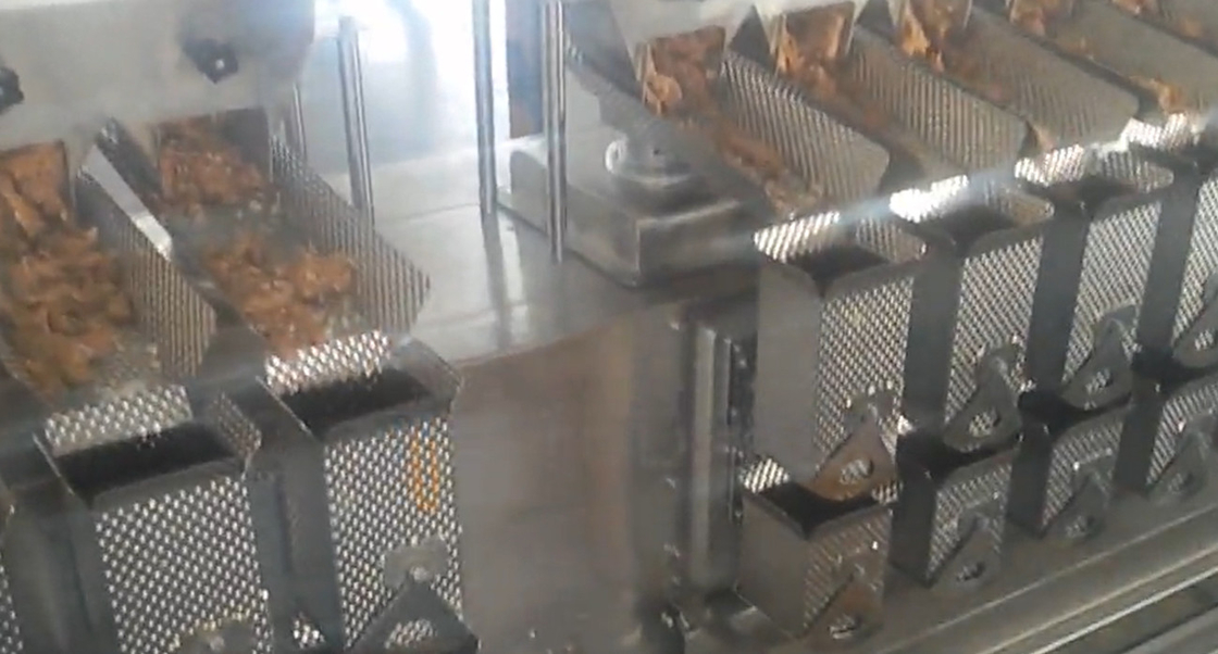 Πολυ επικεφαλής Weigher ελέγχου MCU για το μαγειρευμένο γεμίζοντας γρήγορο φαγητό 50 κρέατος τσάντα/λ.