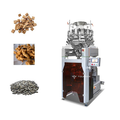 Κοκκοποιημένο σπόρος κρέας πεπονιών Jerky όλοι σε μια ζυγίζοντας μηχανή συσκευασίας 14 κεφάλι