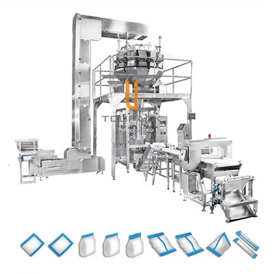 Μηχανή συσκευασίας καραμελών υψηλής ταχύτητας με το πάχος 0.040.08mm ταινιών ικανότητα 100g-5000g