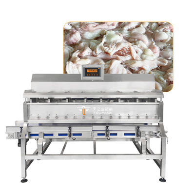 7-Head Linear Flipping Combination Weigher Packing Machine For Tilapia Fish Parrotfish Shell