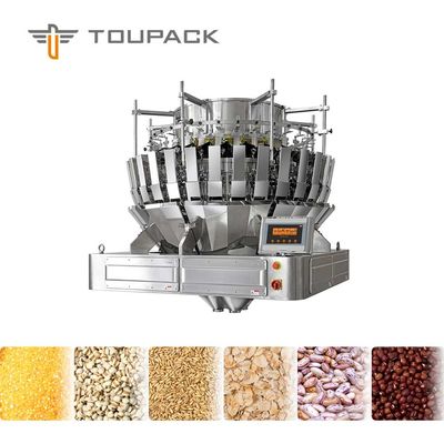 Weigher ζωνών μεταφορέων συσκευασίας πολυ-κεφαλιών δημητριακών σόγιας σιταριών αυτόματη μηχανή