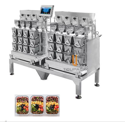 Τρι - χοάνη IP65 8 στρώματος επικεφαλής γραμμικά κολλώδη τρόφιμα ζυγίζοντας μηχανών