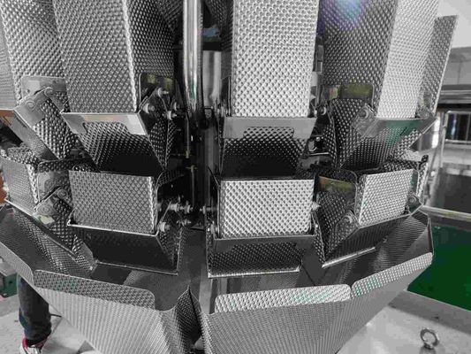 Σαφής αυτόματος Multihead Weigher χοανών SUS304 για τα μπισκότα σκυλιών καρυδιών σταφίδων
